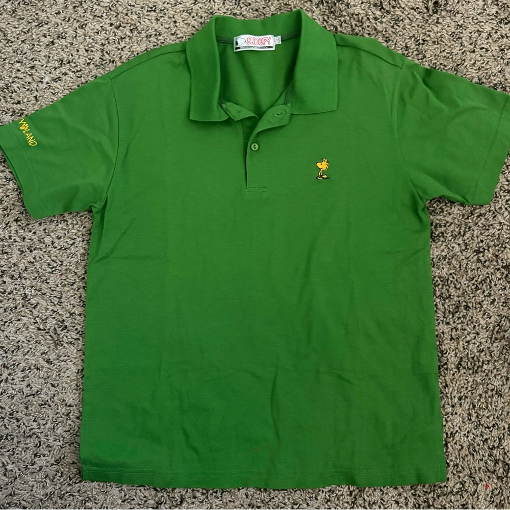 Green Polo Shirt with Embroidered Logo